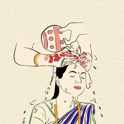 Mangala Snaanam in a Tamil Brahmin Iyer Wedding Rituals